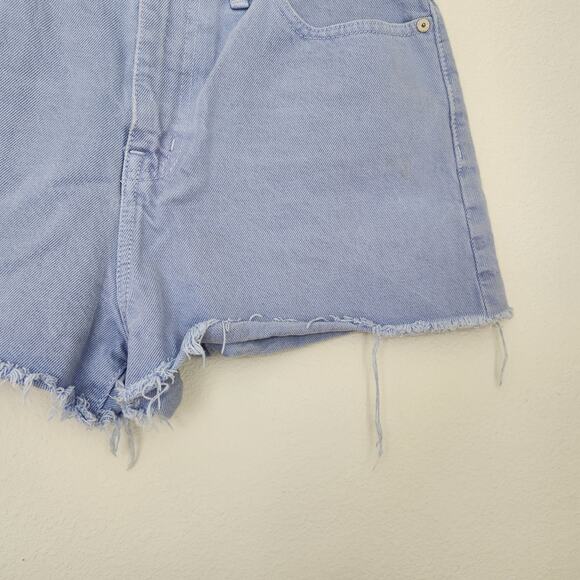 Madewell The Momjean Short High Rise Cutoff Denim Shorts Light Blue 28 - Picture 3 of 8